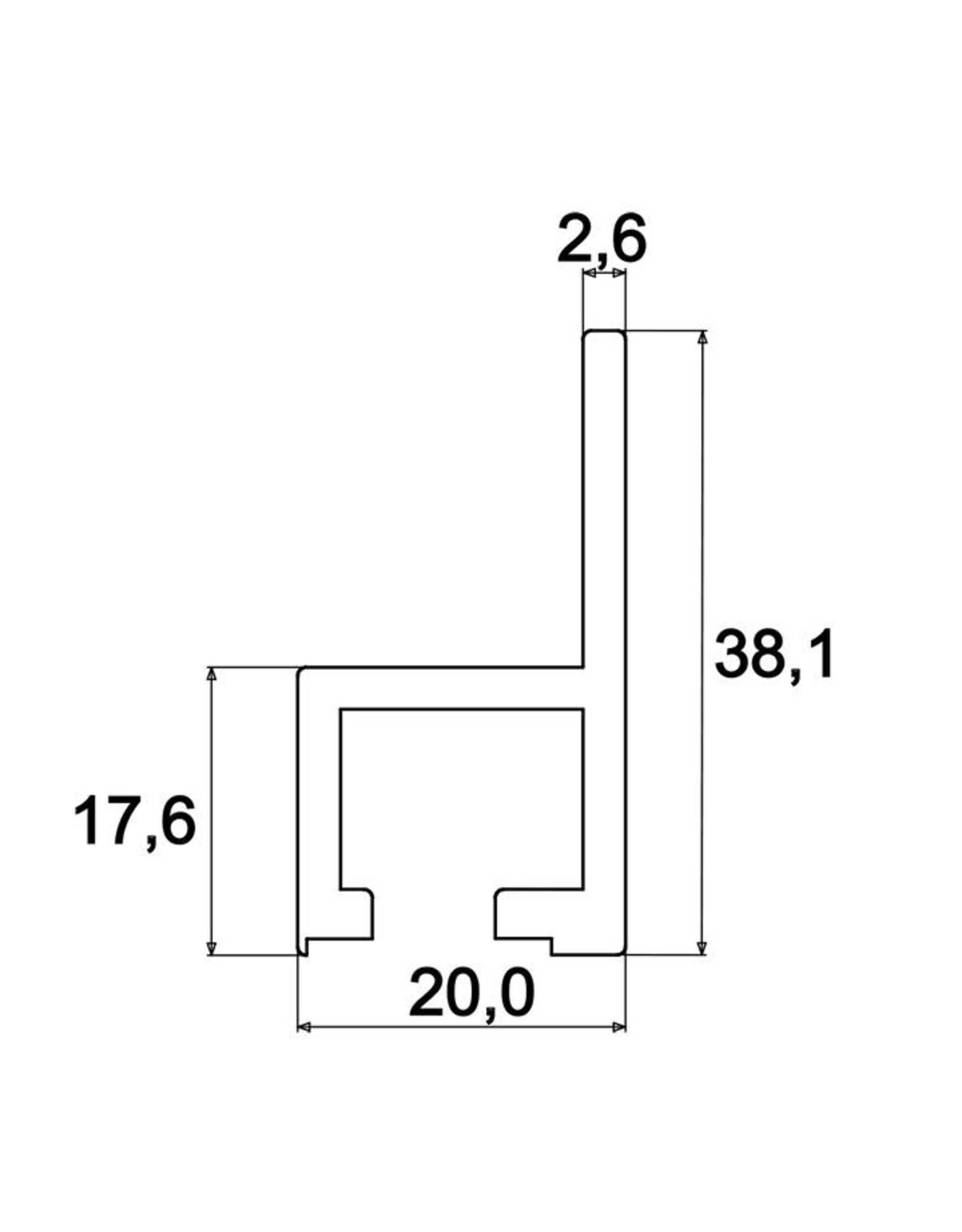 Penn Elcom Sliding rack strip, use cage nut SG-6010/1