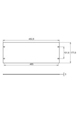 Penn Elcom Penn Elcom plain rack panel, aluminum, flat, 4U, black
