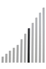 Penn Elcom Penn Elcom 12 U rack strip, die cut, steel, single
