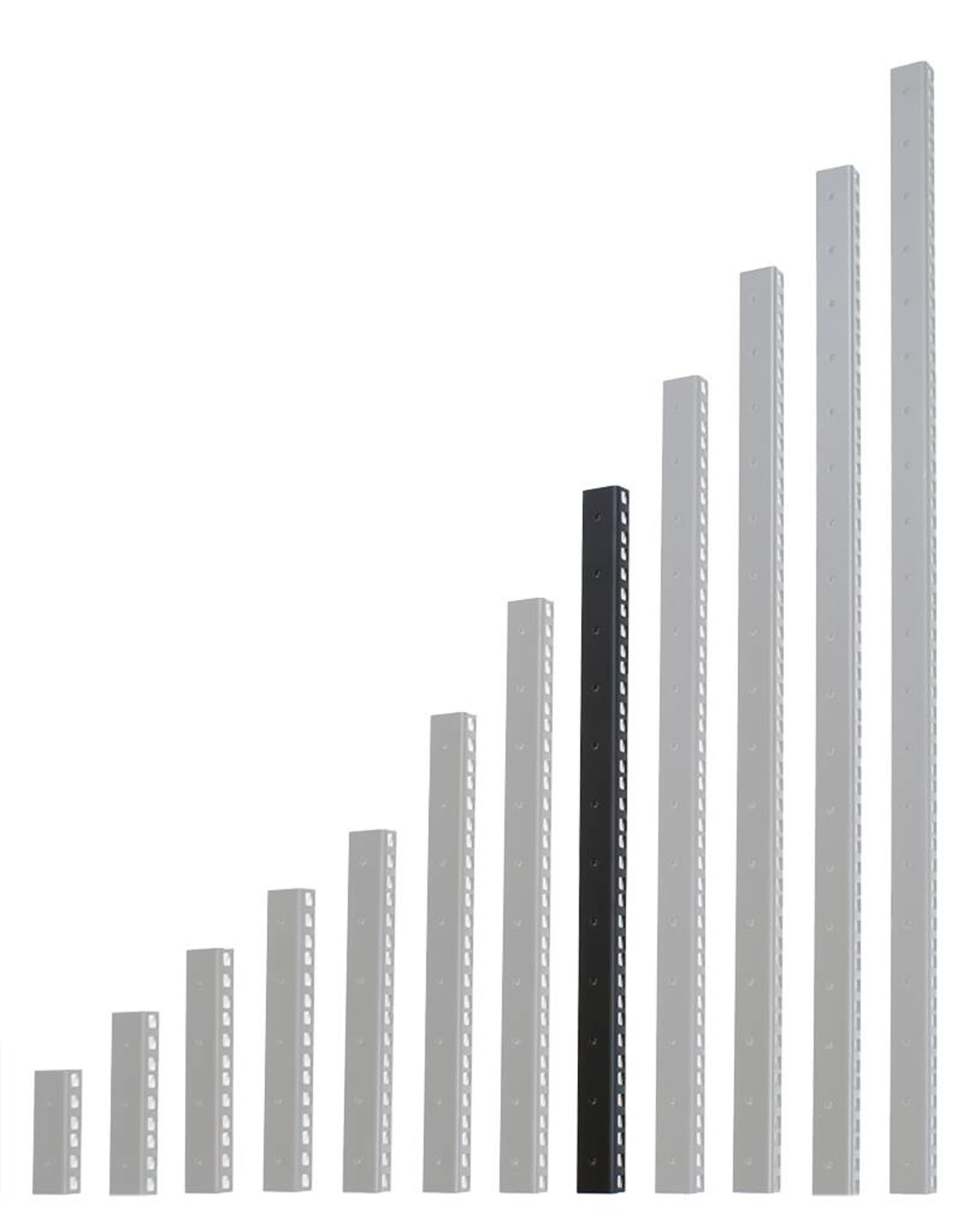 Penn Elcom Penn Elcom 12 U rack strip, die cut, steel, single