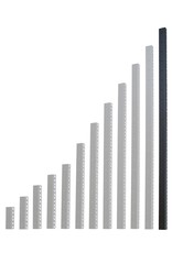 Penn Elcom Penn Elcom 20 U rack strip, die cut, steel, single
