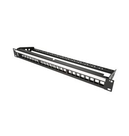 Penn Elcom Punched rack panel 1U, for 24 Keystone modules