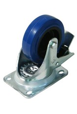 Penn Elcom W0985/80 Breaked swivel castor 80 mm with rubber blue wheel