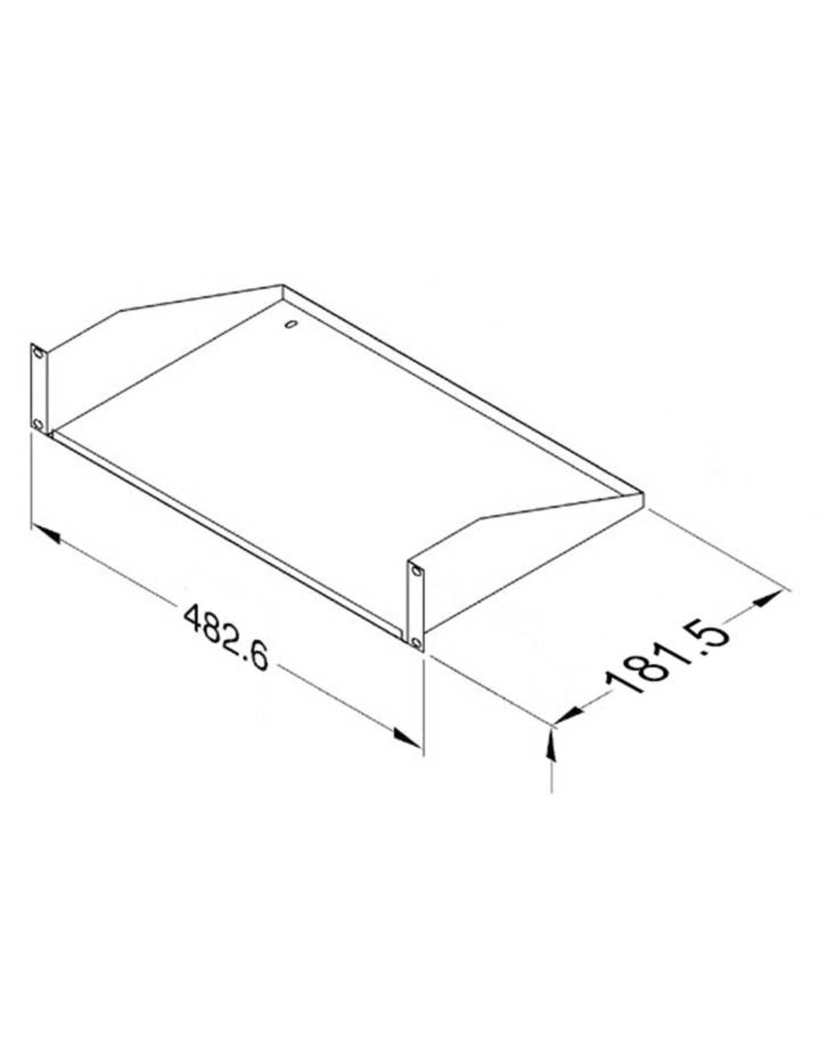 Penn Elcom Insert support 1U, 181.5 mm deep