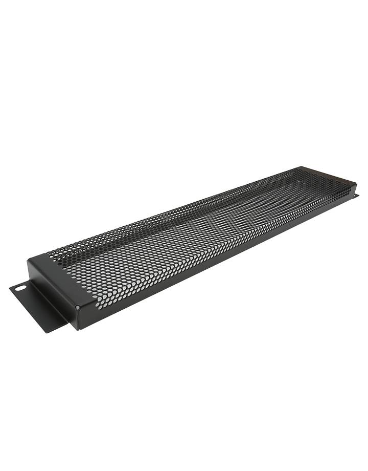 Penn Elcom security cover, steel, 2U, punched, black - Rack