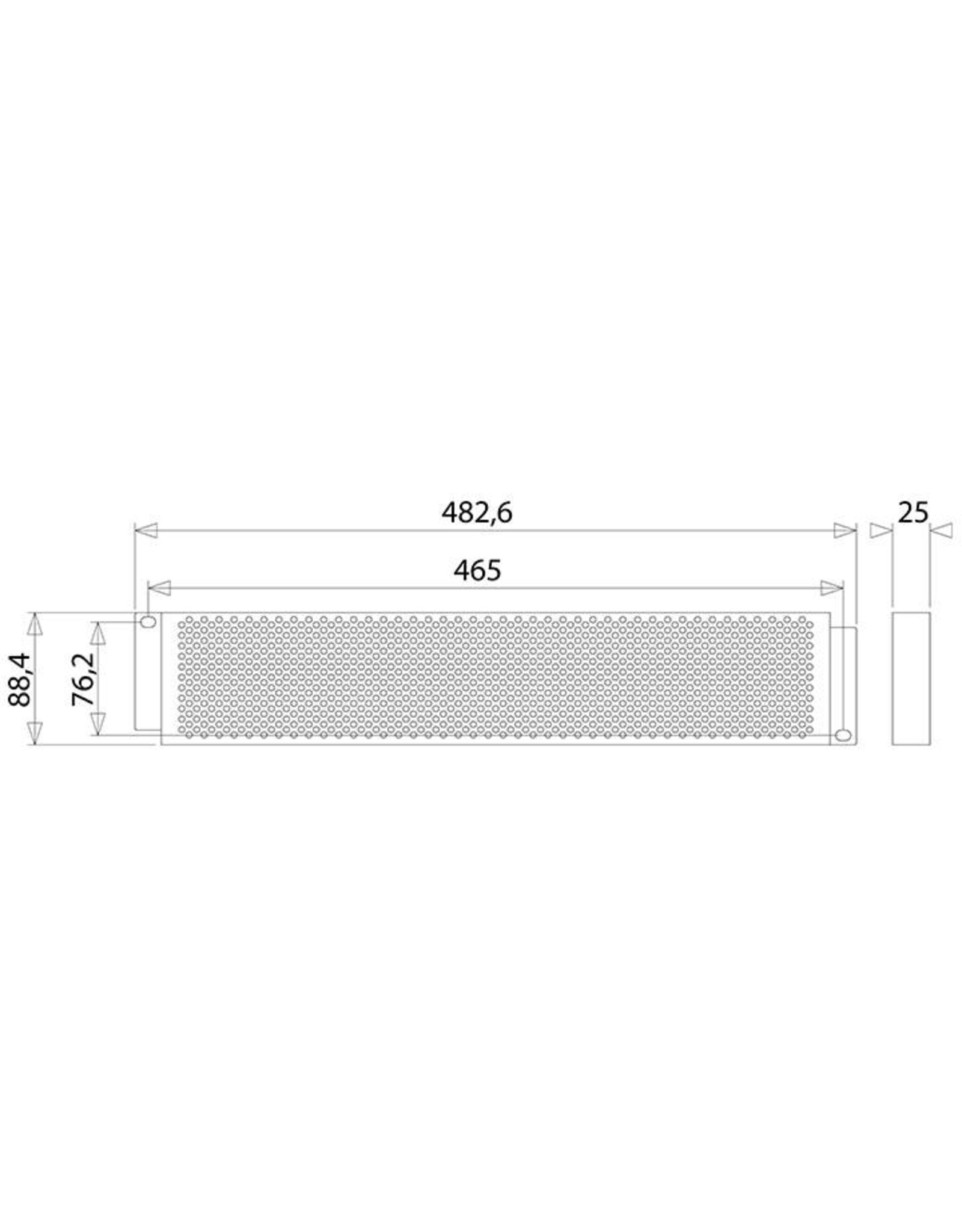 Penn Elcom Security cover, steel, 2U, punched