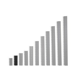 Penn Elcom 4U rack strip, die cut, steel, double