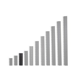 Penn Elcom 5U rack strip, die cut, steel, double
