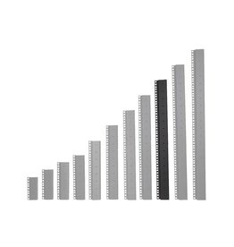 Penn Elcom 16U rack strip, die cut, steel, double