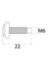 Penn Elcom High Point screw, crosshead M6x22, black, 100 pieces