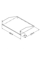 Penn Elcom Insert support 1U, 270.5 mm deep, with vents