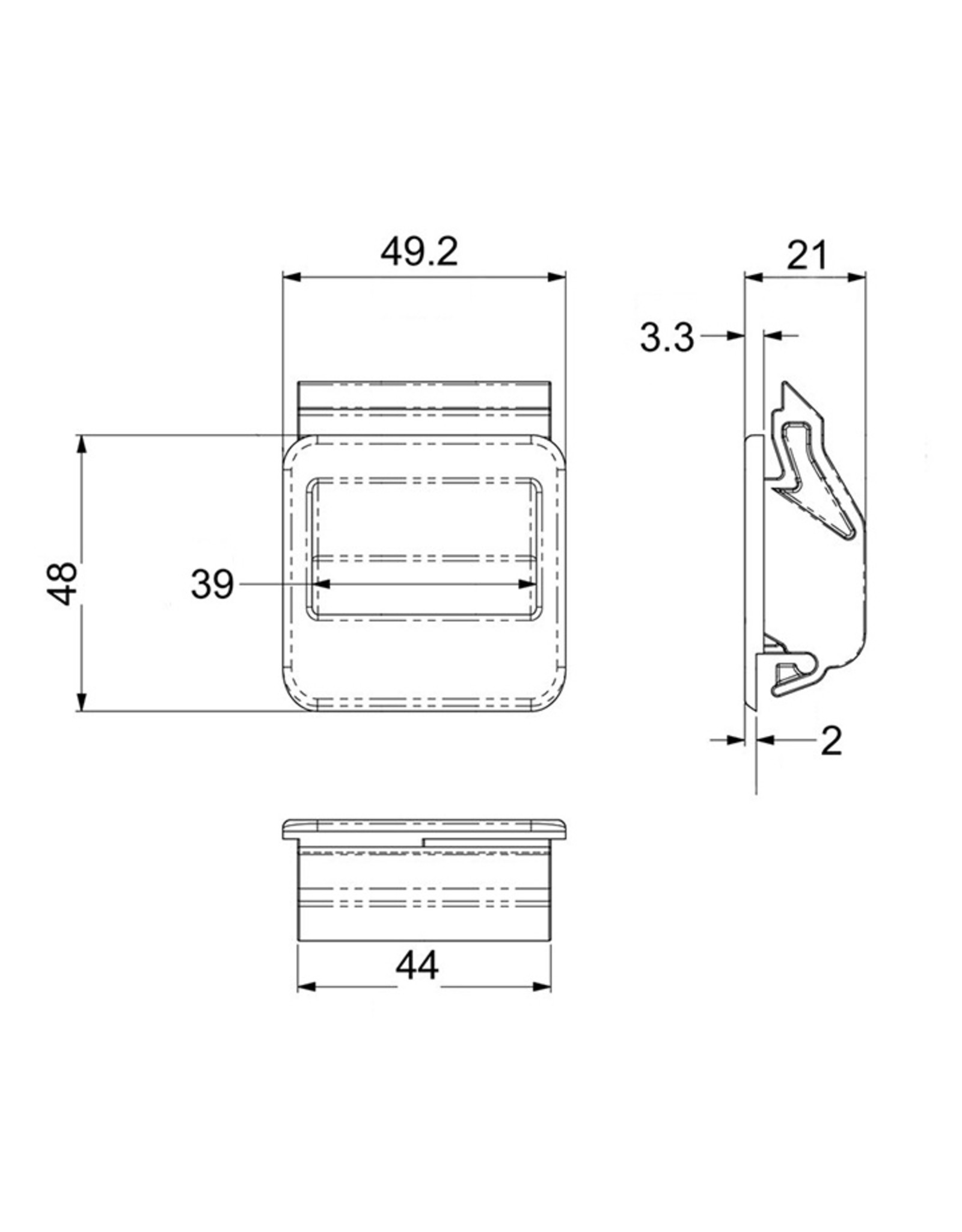 Penn Elcom Penn Elcom wide slam latch, flush style, for R129-serie