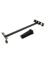 Penn Elcom 19 inch Cable Support, with adjustable mounting bar. With 100 cable ties
