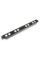 Penn Elcom Penn Elcom rack panel with 8 Neutrik "D" holes, 1U, steel, with integrated cable support
