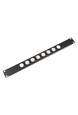 Penn Elcom Penn Elcom rack panel with 8 Neutrik "D" holes, 1U, steel