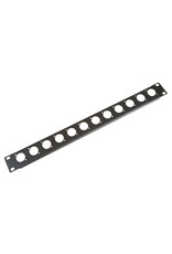 Penn Elcom Penn Elcom rack panel with 12 Neutrik "D" holes, 1U, steel