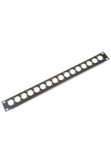 Penn Elcom Penn Elcom rack panel with 16 Neutrik "D" holes, 1U, steel