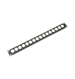 Penn Elcom Rack panel with 16 Neutrik "D" holes, 1U, steel