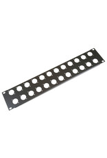 Penn Elcom Penn Elcom rack panel with 24 Neutrik "D" holes, 2U, steel