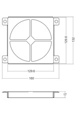 Penn Elcom Penn Elcom washable dust filter for FP02Q-3U, sold per pair