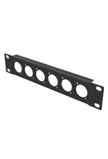 Penn Elcom Penn Elcom rack panel half 19 inch with 6 Neutrik "D" holes, 1U, steel