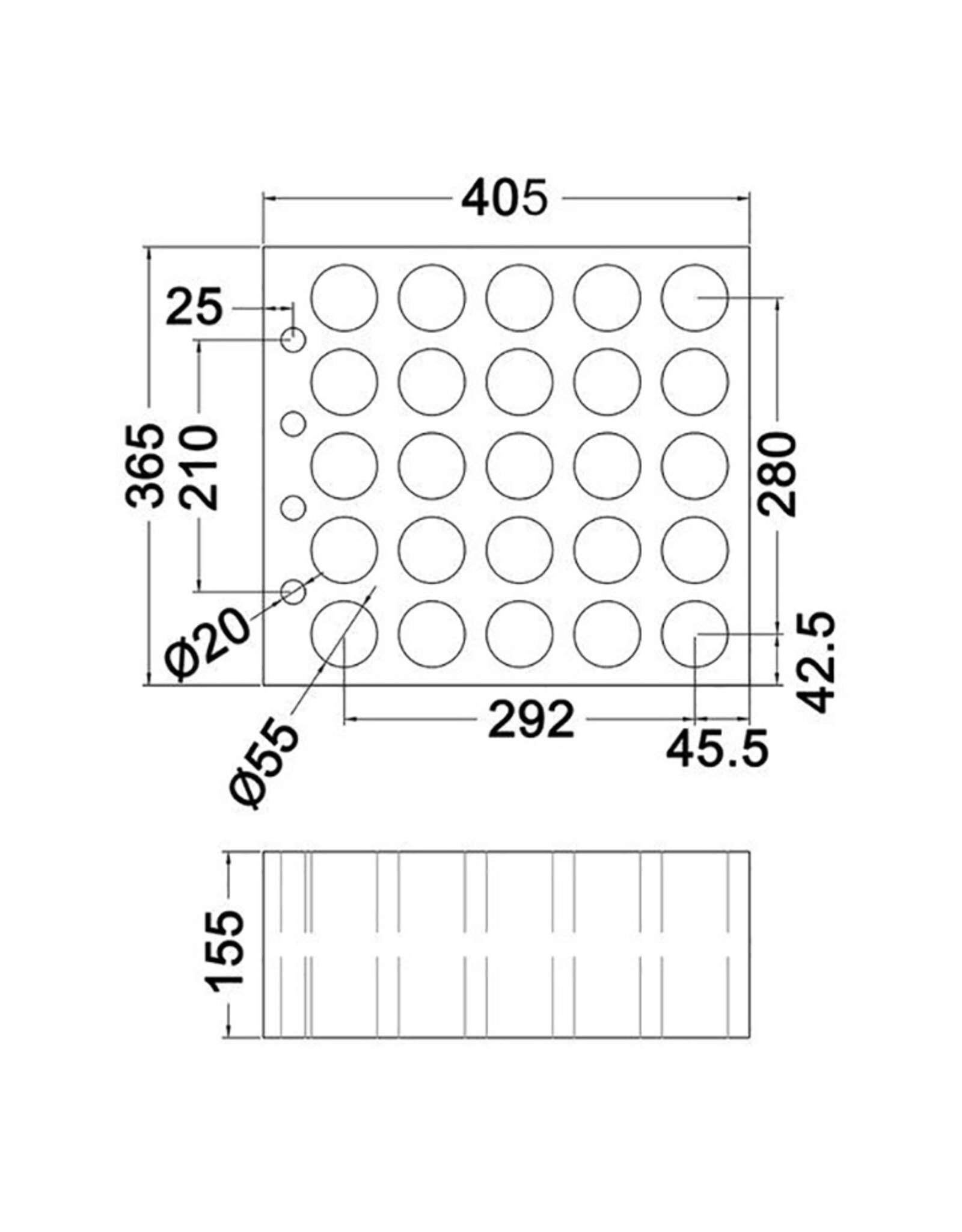 Penn Elcom Penn Elcom microfooninlay voor 6 HE lade voor 29 microfoons
