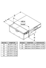Penn Elcom Penn Elcom rack drawer, 4U, 385 mm deep,  Heavy Duty, with handle