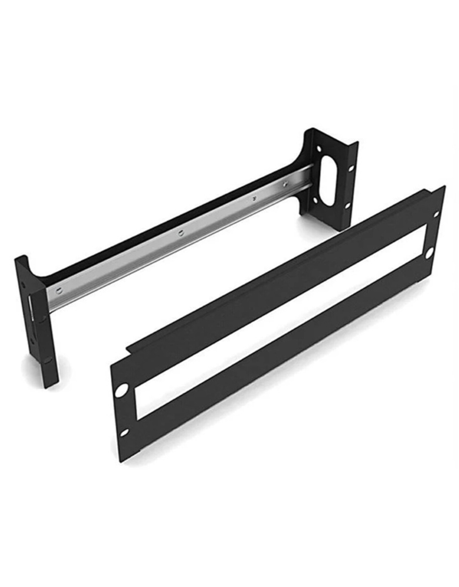 Penn Elcom Punched rack panel with DIN rail, for fuses, 3U