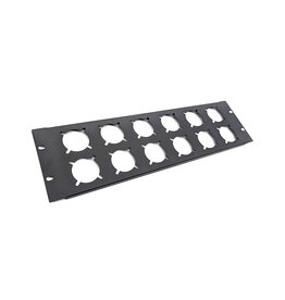 Penn Elcom Frontplaat, 12 Schuko, 3 HE, staal