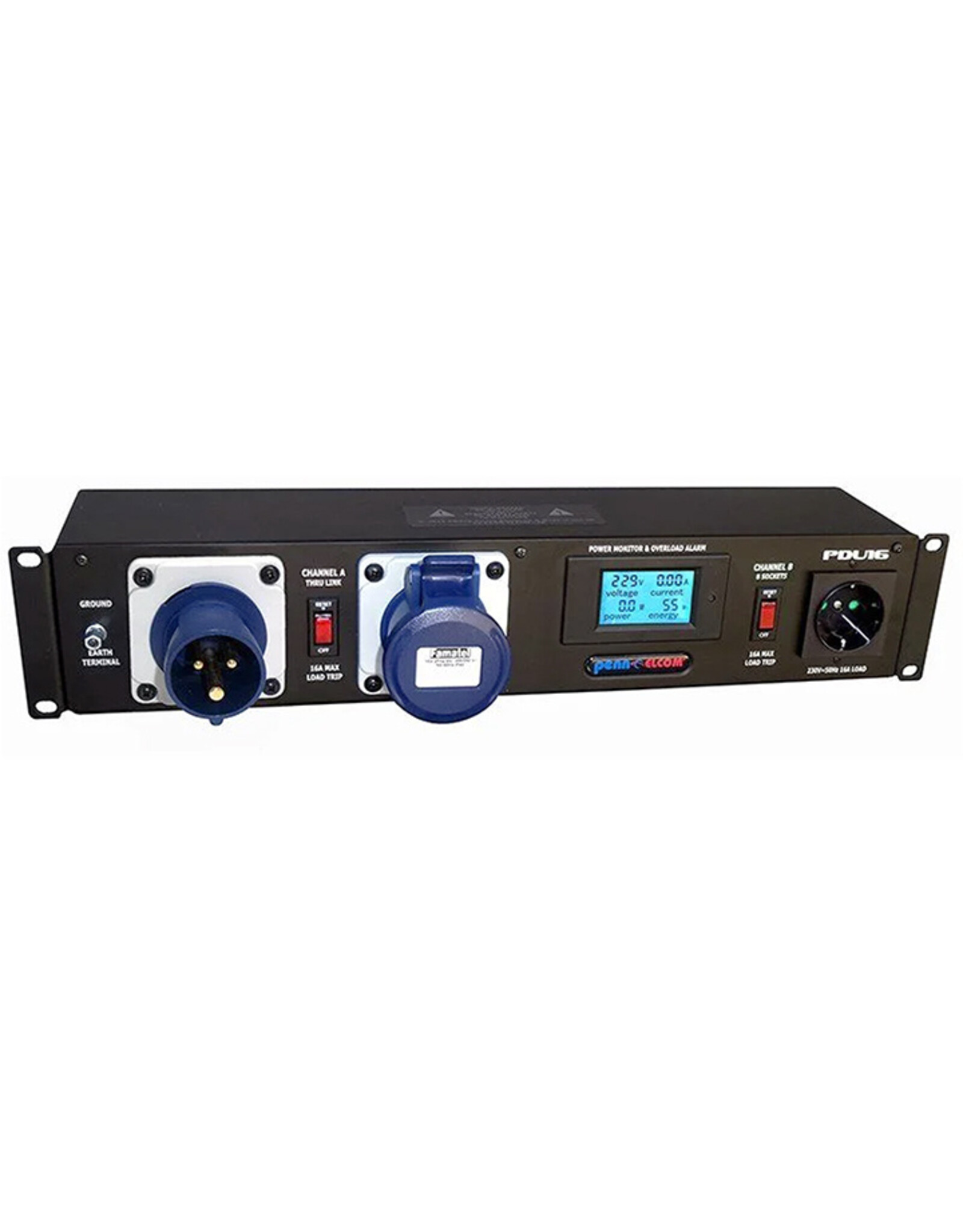 Penn Elcom Penn Elcom 2U Rackmount PDU 16A with power monitor