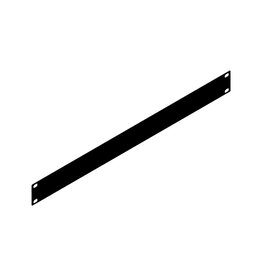 Penn Elcom Frontplaat, 1.5 mm staal, plat, 1 HE, zwart