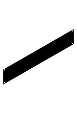 Penn Elcom Penn Elcom plain rack panel, 1.5 mm steel, flat, 2U, black