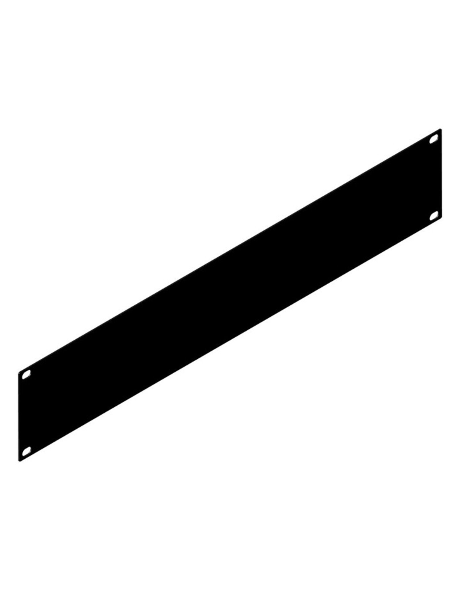Penn Elcom Penn Elcom plain rack panel, 1.5 mm steel, flat, 2U, black
