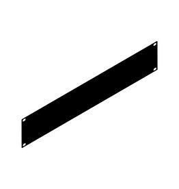 Penn Elcom Frontplaat, 1.5 mm staal, plat, 2 HE, zwart