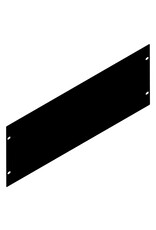 Penn Elcom Penn Elcom plain rack panel, 1.5 mm steel, flat, 4U, black