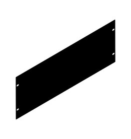 Penn Elcom Frontplaat, 1.5 mm staal, plat, 4 HE, zwart