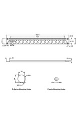 Penn Elcom Penn Elcom frontplaat met ID strip, 16 gaten Neutrik "D", 1 HE, staal