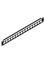 Penn Elcom Penn Elcom frontplaat met ID strip, 16 gaten Neutrik "D", 1 HE, staal