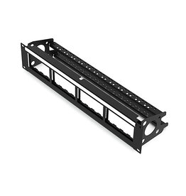 Penn Elcom Frontplaat 2 HE, voor 16 Euromodules, met ID strip en kabelsupport