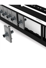 Penn Elcom Penn Elcom Punched rack panel 2U, for 16 Euromodules, with ID strip and cable support bar