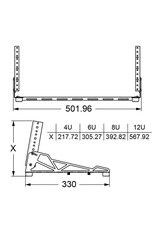 Penn Elcom Penn Elcom 4U Adjustable open desktop rack, M6 rails