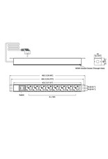 Penn Elcom Penn Elcom PDU with 8 sockets and on/off switch, aluminium housing