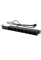 Penn Elcom Penn Elcom PDU met 8 contactdozen achter en aan/uit schakelaar, aluminium behuizing