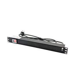 Penn Elcom PDU with 8 sockets back facing and on/off switch, aluminium housing