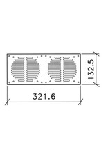 Penn Elcom Grill voor 2x fan 120 x 120 mm (RG-6339)