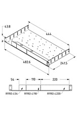 Penn Elcom Penn Elcom Utility rack shelf 1U with modular blanking kit