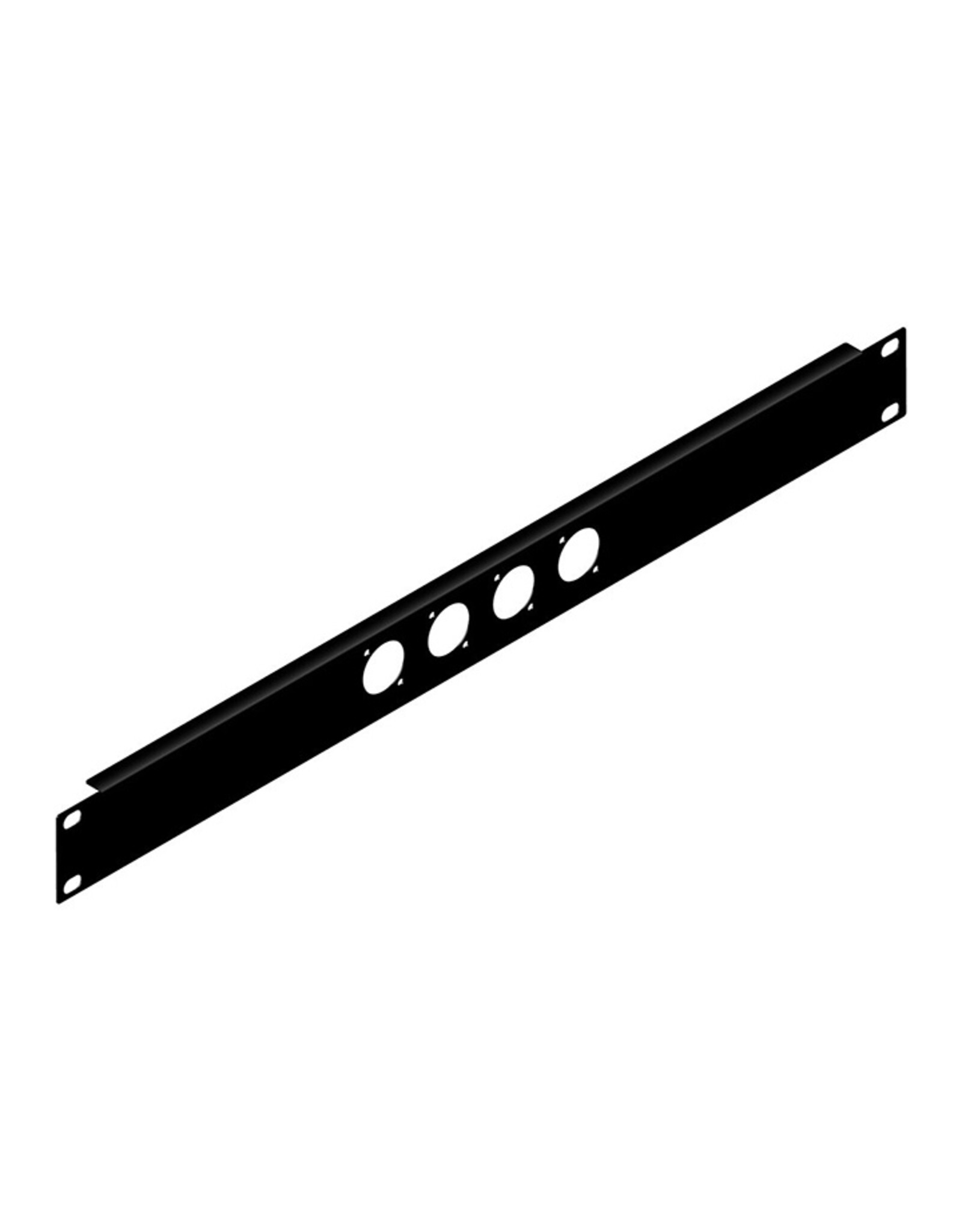 Penn Elcom Penn Elcom rack panel with 4 Neutrik "D" holes, 1U, steel
