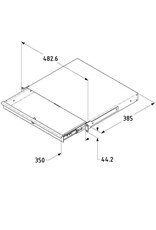 Penn Elcom Penn Elcom rack drawer, 1U, 385 mm deep, with handle and key lock