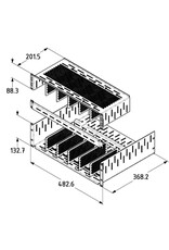 Penn Elcom Penn Elcom Inlegsteun, met verticaal monteerbaar verdelersysteem, 3 HE
