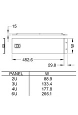 Penn Elcom Penn Elcom hinged rack panel 6U